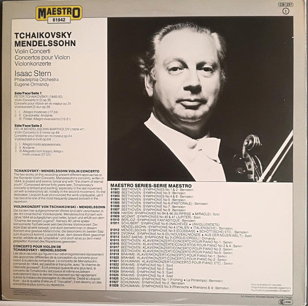 Isaac Stern, Tchaikovsky* / Mendelssohn* : Conciertos Para Violin (LP)