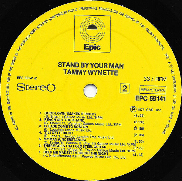 Tammy Wynette : Stand By Your Man (LP, Comp)