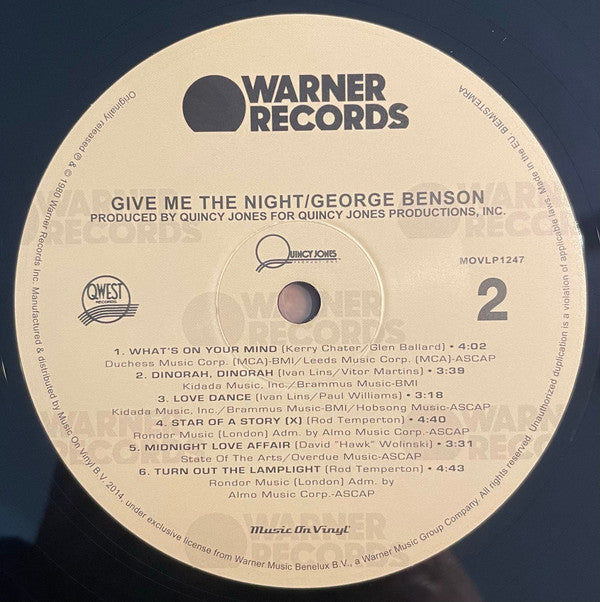 George Benson : Give Me The Night (LP, Album, RE, 180)