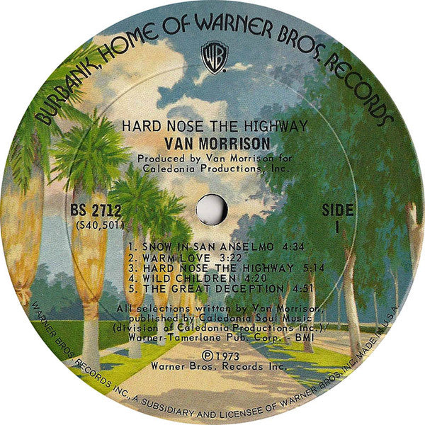 Van Morrison : Hard Nose The Highway (LP, Album, Gat)