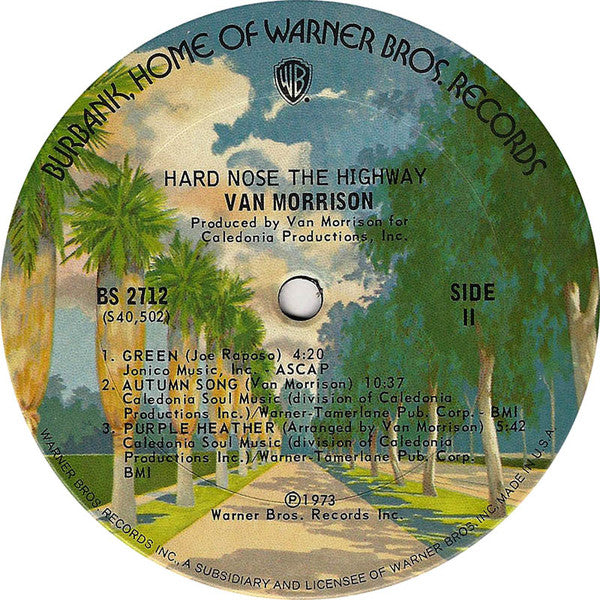 Van Morrison : Hard Nose The Highway (LP, Album, Gat)