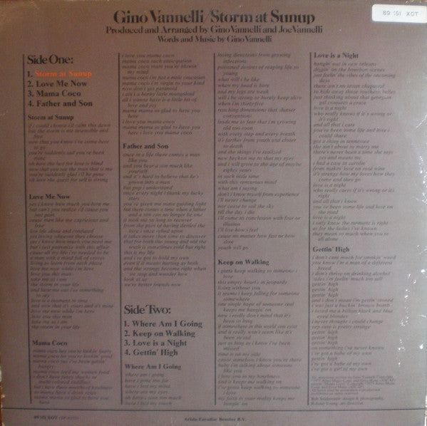 Gino Vannelli : Storm At Sunup (LP, Album)