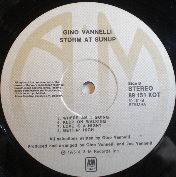 Gino Vannelli : Storm At Sunup (LP, Album)