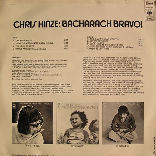 Chris Hinze : Bacharach Bravo! (LP, Album)