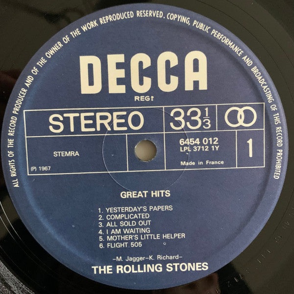 The Rolling Stones : Great Hits (LP, Comp)