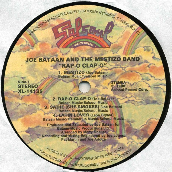 Joe Bataan And The Mestizo Band : Rap-O Clap-O (LP, Album, M/Print, P/Mixed)