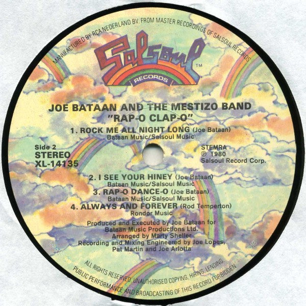Joe Bataan And The Mestizo Band : Rap-O Clap-O (LP, Album, M/Print, P/Mixed)
