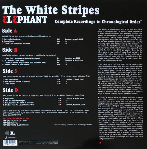 The White Stripes : Elephant (2xLP, Album, RE)