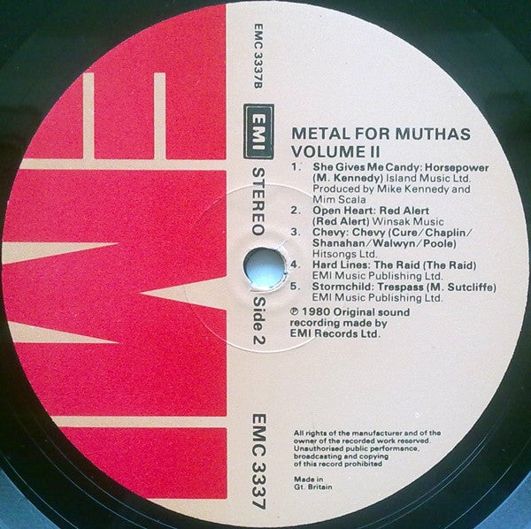 Various : Metal For Muthas Volume II (LP, Comp)