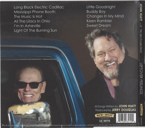 John Hiatt With The Jerry Douglas Band : Leftover Feelings (CD, Album, Dig)