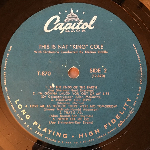 Nat King Cole : This Is Nat "King" Cole (LP, Album, Mono)