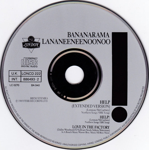 Bananarama / Lananeeneenoonoo : Help (CD, Single)