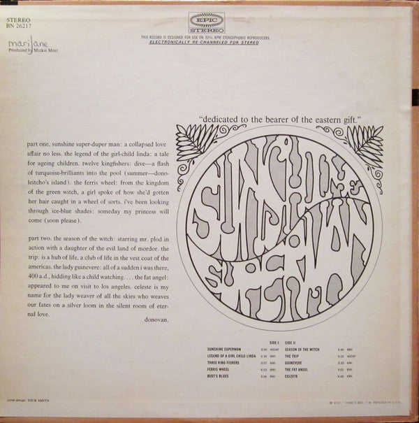 Donovan : Sunshine Superman (LP, Album)