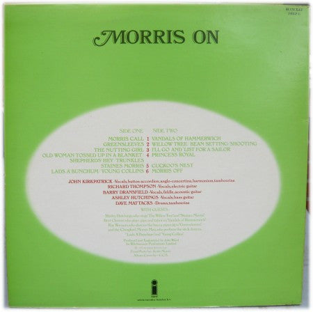 Ashley Hutchings • Richard Thompson • Dave Mattacks • John Kirkpatrick • Barry Dransfield : Morris On (LP, Album, RP)
