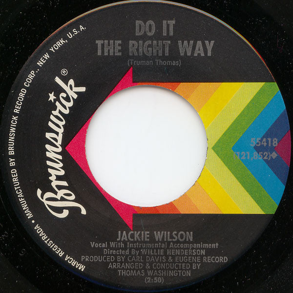 Jackie Wilson : Helpless / Do It The Right Way (7", Single, Pin)