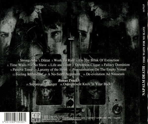 Napalm Death : Time Waits For No Slave (CD, Album, Ltd, Dig)