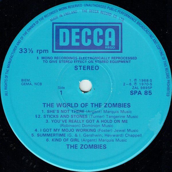 The Zombies : The World Of The Zombies (LP, Comp)