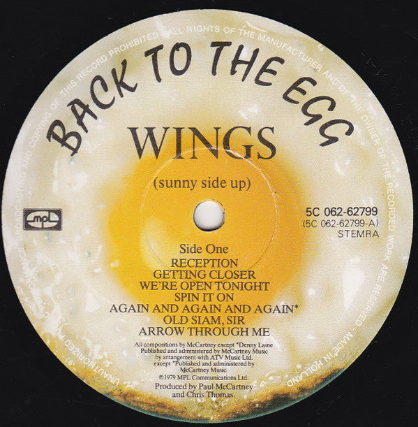 Wings (2) : Back To The Egg (LP, Album)