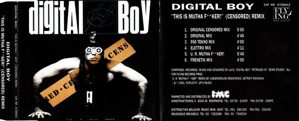 Digital Boy : This Is Mutha F**ker! (Censored) Remix (CD, Single)