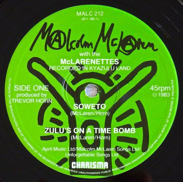 Malcolm McLaren, The McLarenettes : Soweto (12", Single)