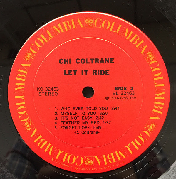 Chi Coltrane : Let It Ride (LP, Album, San)