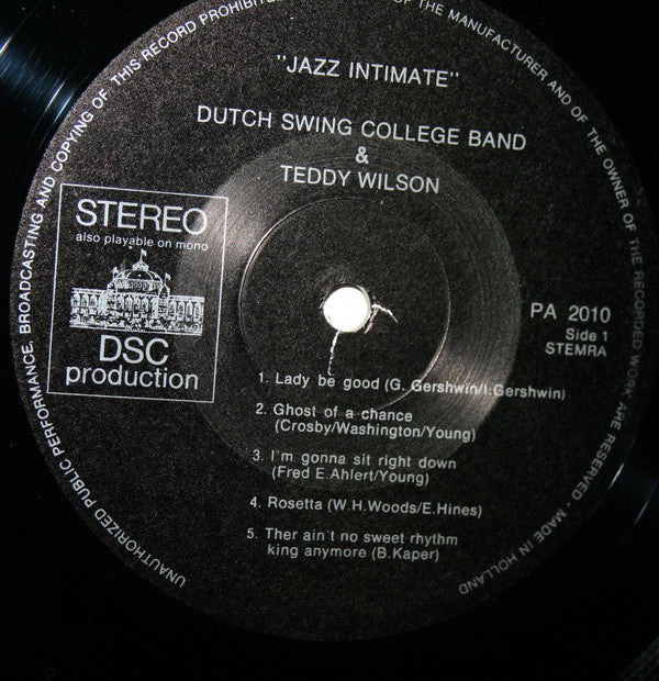 The Dutch Swing College Band & Teddy Wilson : Jazz Intimate (2xLP, Album, Gat)