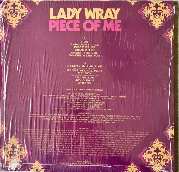 Lady Wray : Piece Of Me (LP, Album, Ltd, Pin)