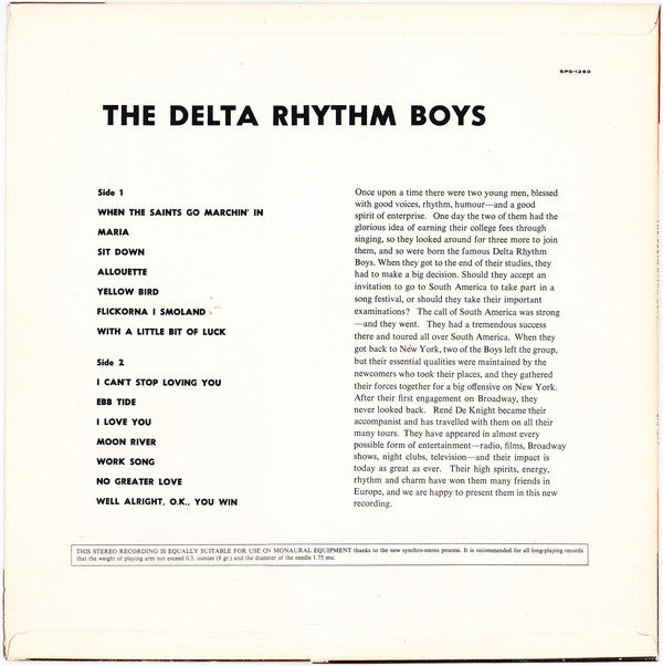 The Delta Rhythm Boys : The Delta Rythm Boys (LP)