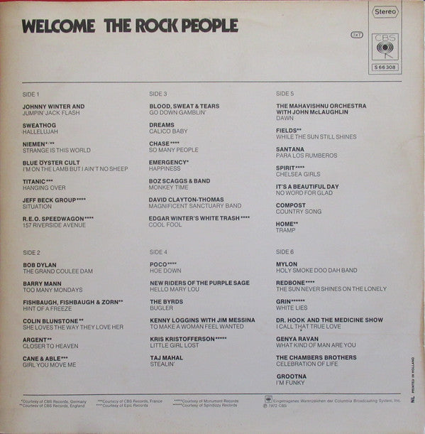 Various : Welcome The Rock People (3xLP, Comp, Tri)