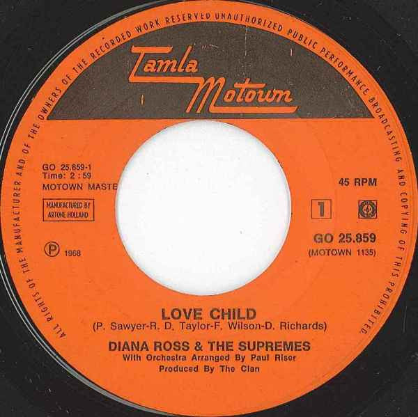 Diana Ross & The Supremes : Love Child (7", Single)