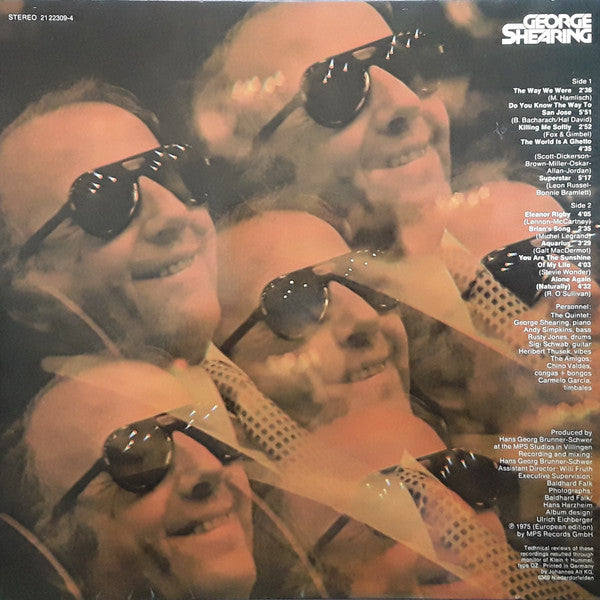 George Shearing : The Way We Are (LP, Album, Gat)