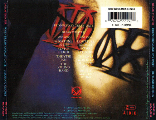 Dream Theater : When Dream And Day Unite (CD, Album)