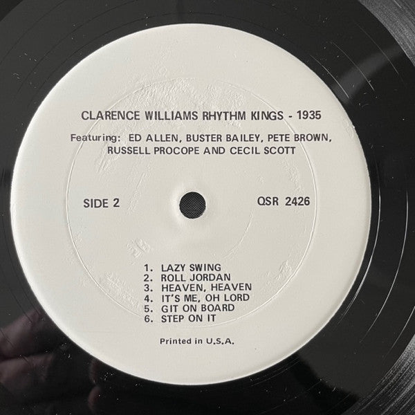 Clarence Williams Rhythm Kings : 1935 (LP, Comp)