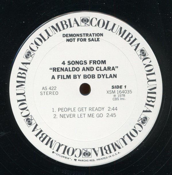 Bob Dylan :  4 Songs From "Renaldo And Clara" A Film By Bob Dylan (12", EP, Promo)