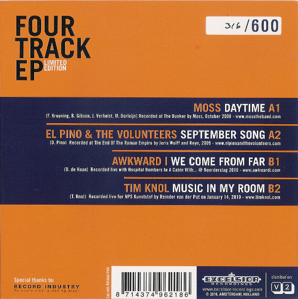 Various : Four Track EP (7", EP, Ltd, Num, Whi)