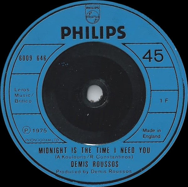 Demis Roussos : Midnight Is The Time I Need You (7")