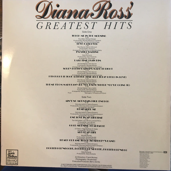 Diana Ross : Diana Ross' Greatest Hits (LP, Comp)