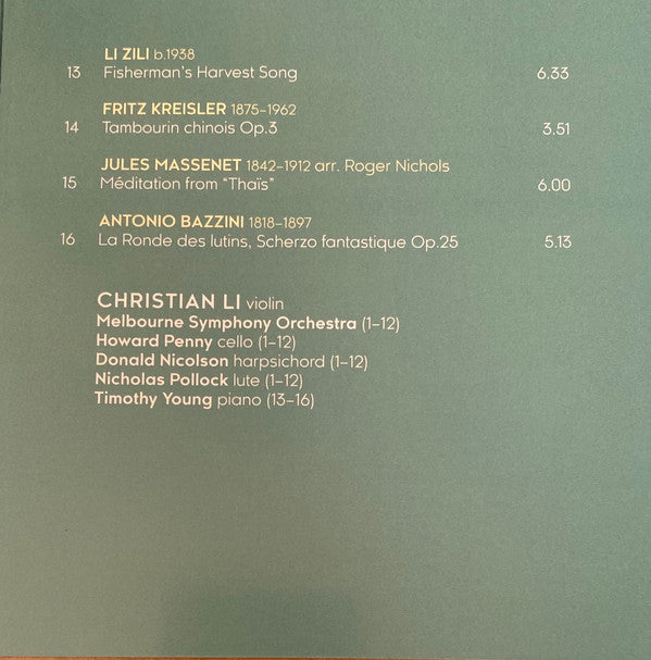 Christian Li (3), Antonio Vivaldi, Melbourne Symphony Orchestra : The Four Seasons (CD, Album)