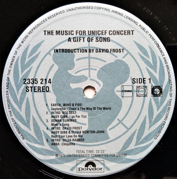 Various : The Music For UNICEF Concert - A Gift Of Song (LP, Album)