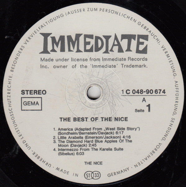 The Nice : The Best Of The Nice (LP, Comp)