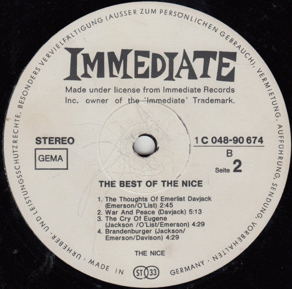The Nice : The Best Of The Nice (LP, Comp)