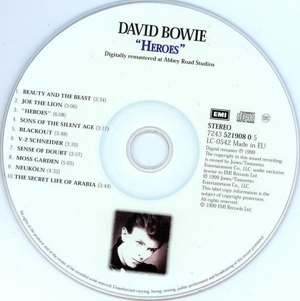 David Bowie : "Heroes" (CD, Album, Enh, RE, RM, RP)