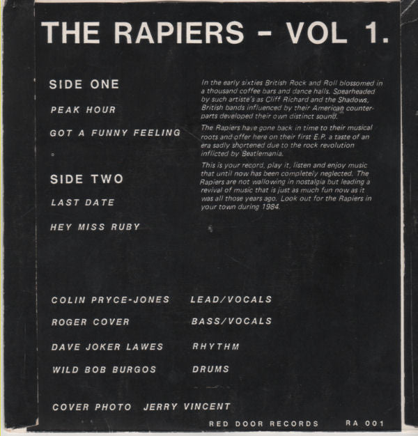 The Rapiers : The Rapiers - Vol 1 (7", EP)