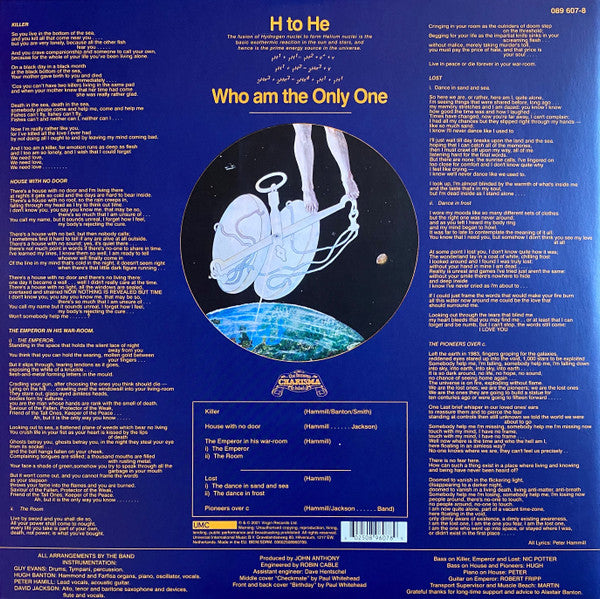 Van Der Graaf Generator : H To He Who Am The Only One (LP, Album, RE, RM, Gat)