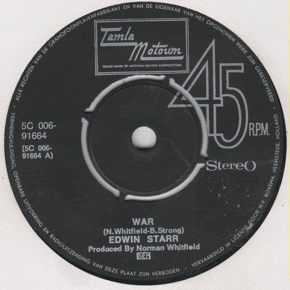 Edwin Starr : War (7", Single)