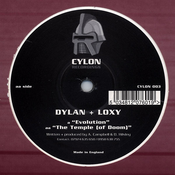 Dylan & Loxy : Evolution / The Temple (Of Doom) (12")