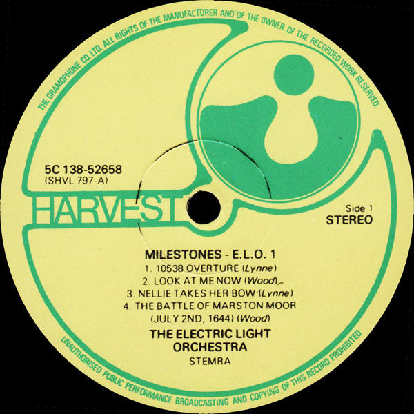 The Electric Light Orchestra* : Milestones - E.L.O. 1 / E.L.O. 2 (2xLP, Album, Comp, RE, Gat)
