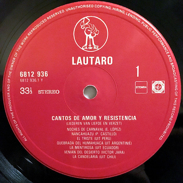 Lautaro (2) : Cantos De Amor Y Resistencia (LP)