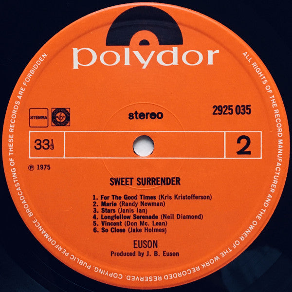 Euson : Sweet Surrender (LP, Album, Gat)