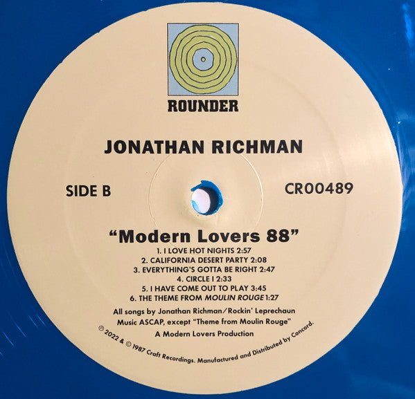 Jonathan Richman & The Modern Lovers : Modern Lovers 88 (LP, Album, Ltd, RE, Blu)